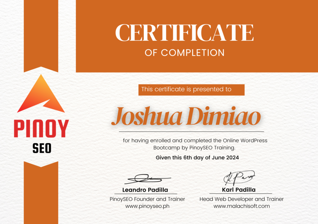 WordPress Certificate